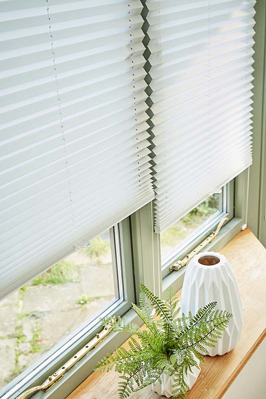 pleated blinds in conservatory