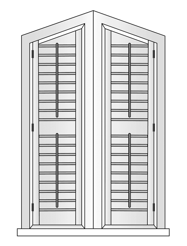 drawing of a shaped shutter