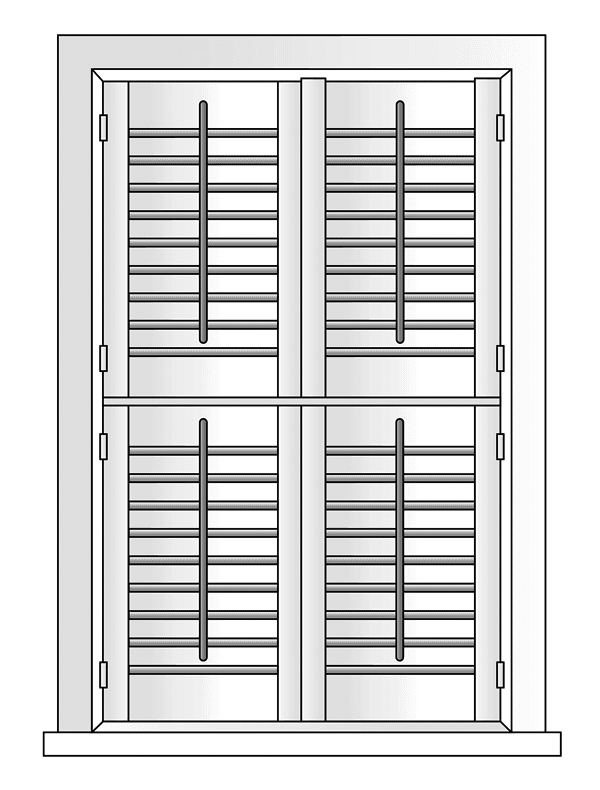 drawing of a tier on tier shutter